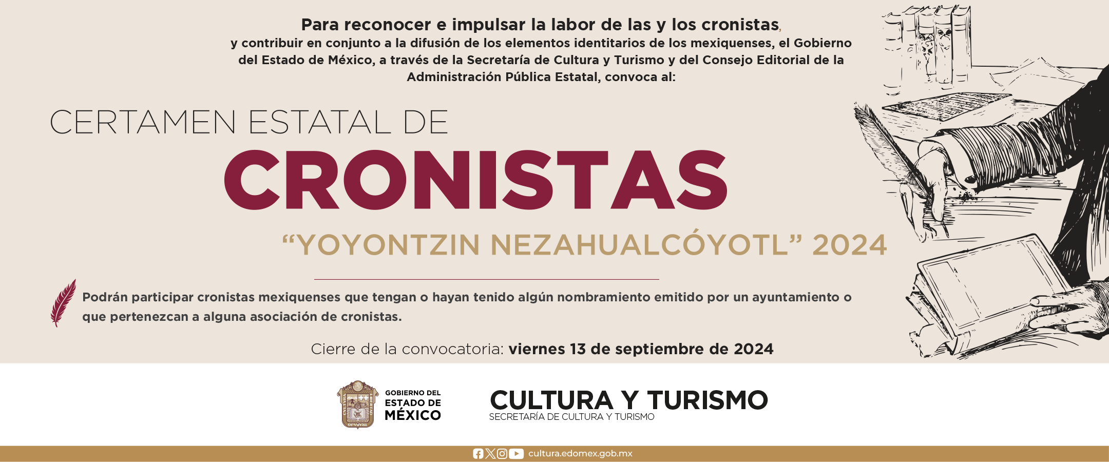 Certamen Estatal de Cronistas “Yoyontzin Nezahualcóyotl” 2024